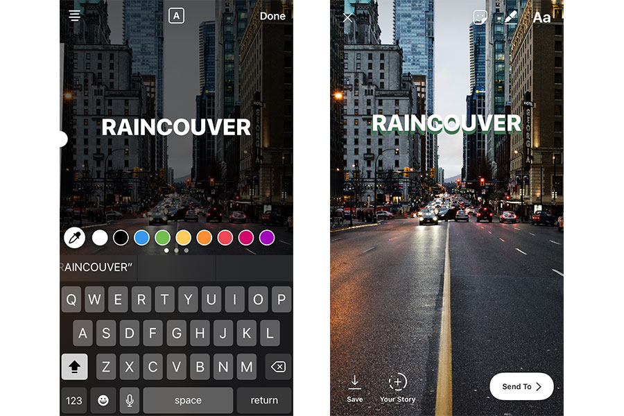 Instagram Text Shadow