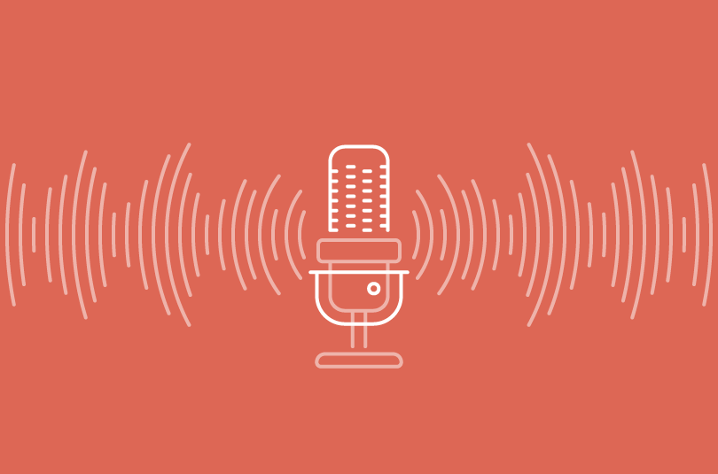 Image of a podcast microphone